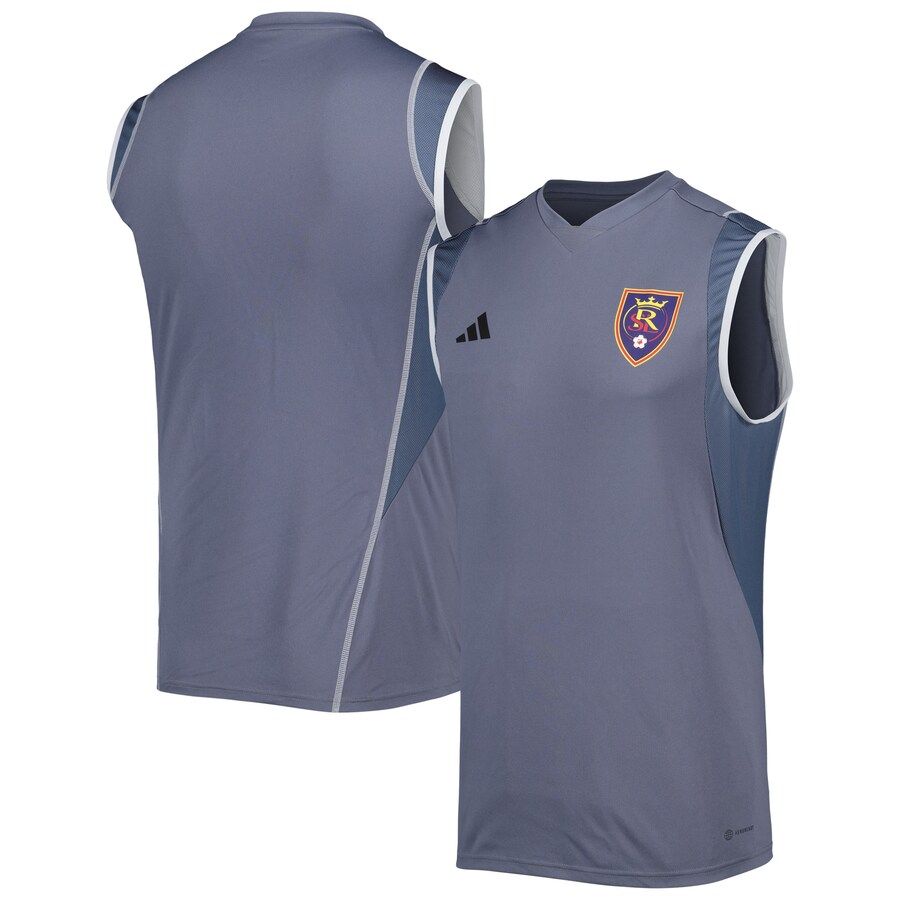 Men's Real Salt Lake adidas Gray 2023 On-Field Sleeveless Training Jersey - U-jersey