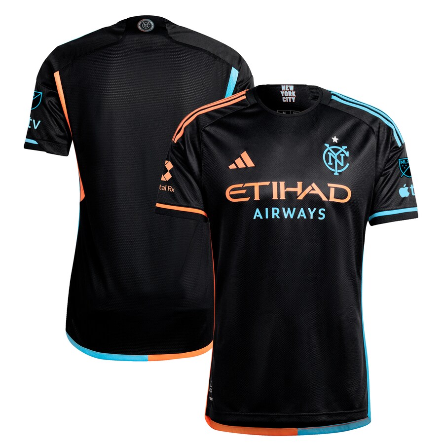 Men's New York City FC  adidas Black 2024 24/7 Kit Authentic Jersey - U-jersey