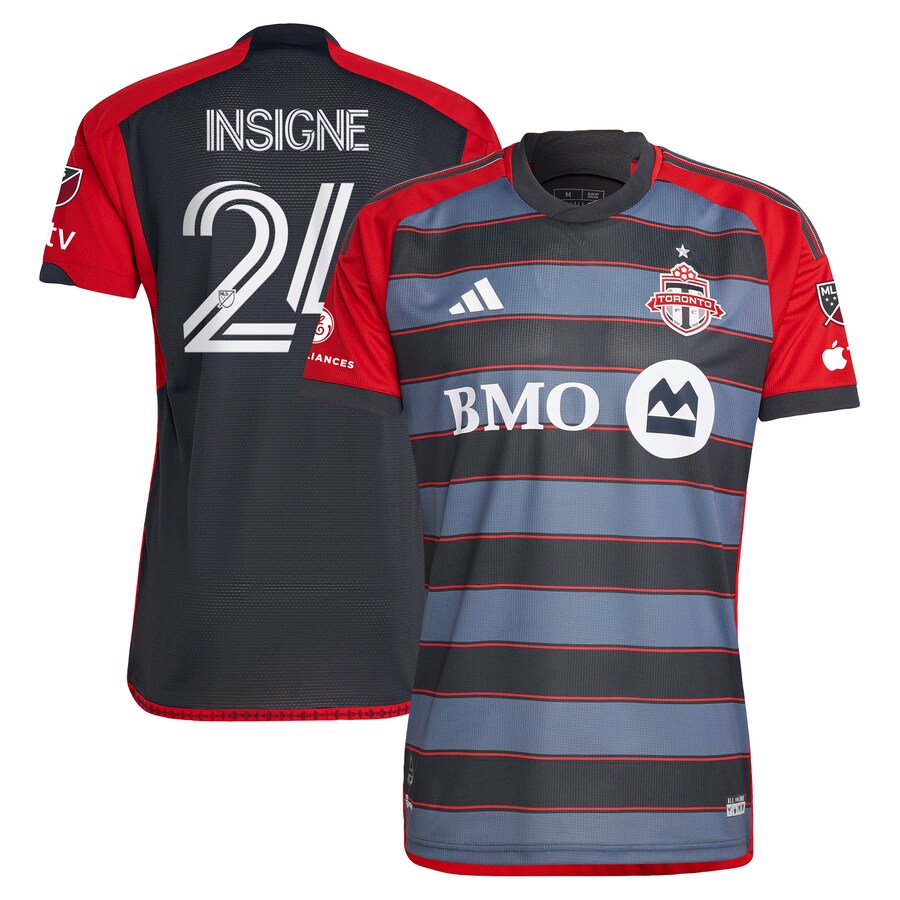Men's Toronto FC Lorenzo Insigne adidas Gray 2023 Club Kit Authentic Player Jersey - U-jersey