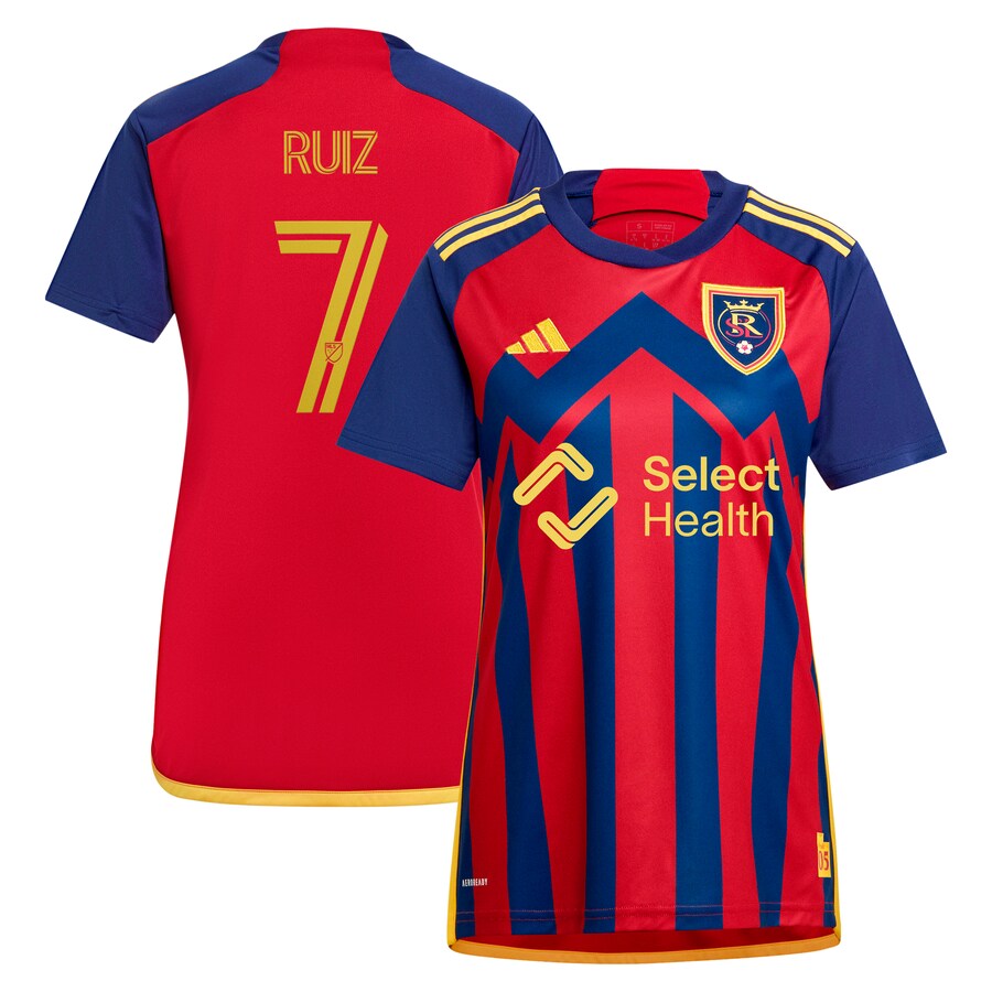 Women's Real Salt Lake Pablo Ruiz adidas Red 2024 Peak Utah Replica Player Jersey - U-jersey