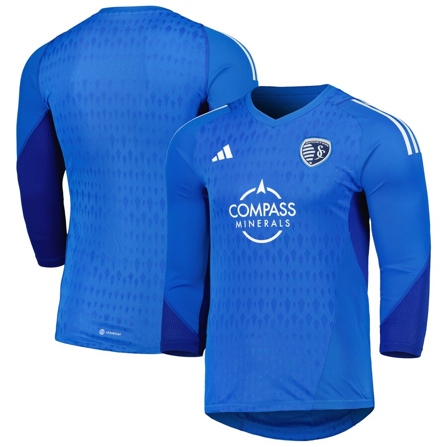 Men's Sporting Kansas City adidas Blue 2023 Goalkeeper Long Sleeve Replica Jersey - U-jersey