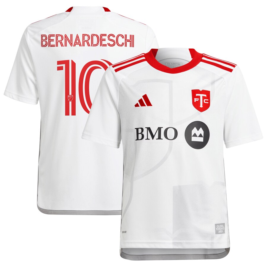 Youth Toronto FC Federico Bernardeschi adidas White 2024 GTA Kit Replica Player Jersey - U-jersey