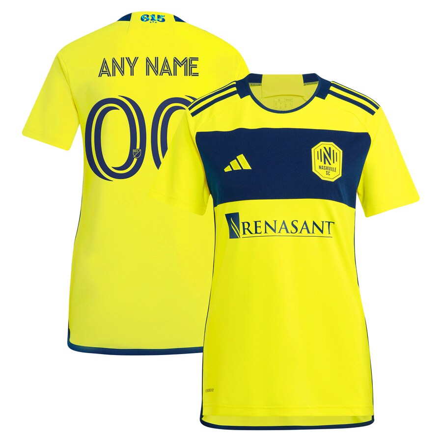 Women's Nashville SC  adidas Yellow 2024 The 615 Kit Replica Custom Jersey - U-jersey