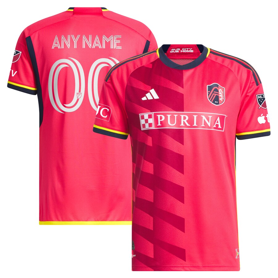 Men's St. Louis City SC adidas Red 2023 CITY Kit Authentic Custom Jersey - U-jersey