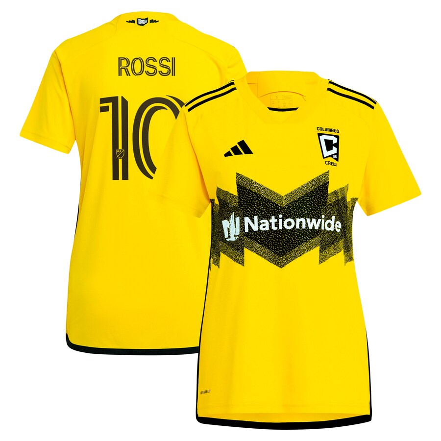 Women's Columbus Crew Diego Rossi adidas Yellow 2024 The Home Kit Replica Player Jersey - U-jersey