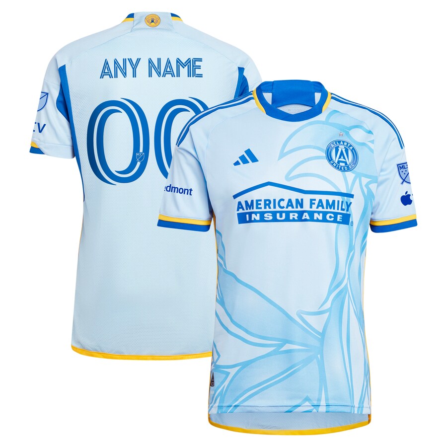 Men's Atlanta United FC  adidas Light Blue 2024 The Resurgens Kit Authentic Custom Jersey - U-jersey