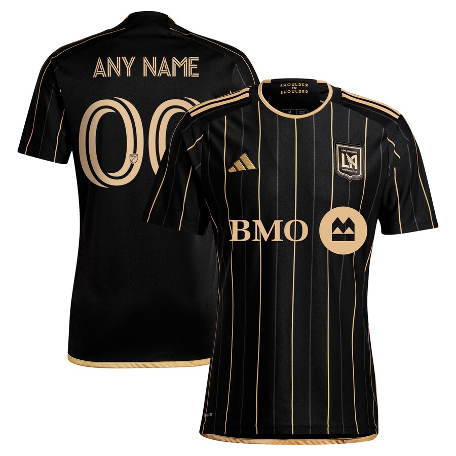 Men's LAFC  adidas Black 2024 Primary Replica Custom Jersey - U-jersey