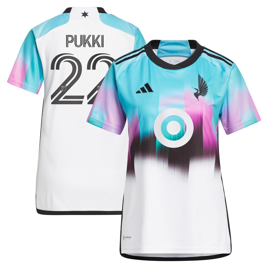Women's Minnesota United FC Teemu Pukki adidas White 2024 The Northern Lights Kit Replica Player Jersey - U-jersey
