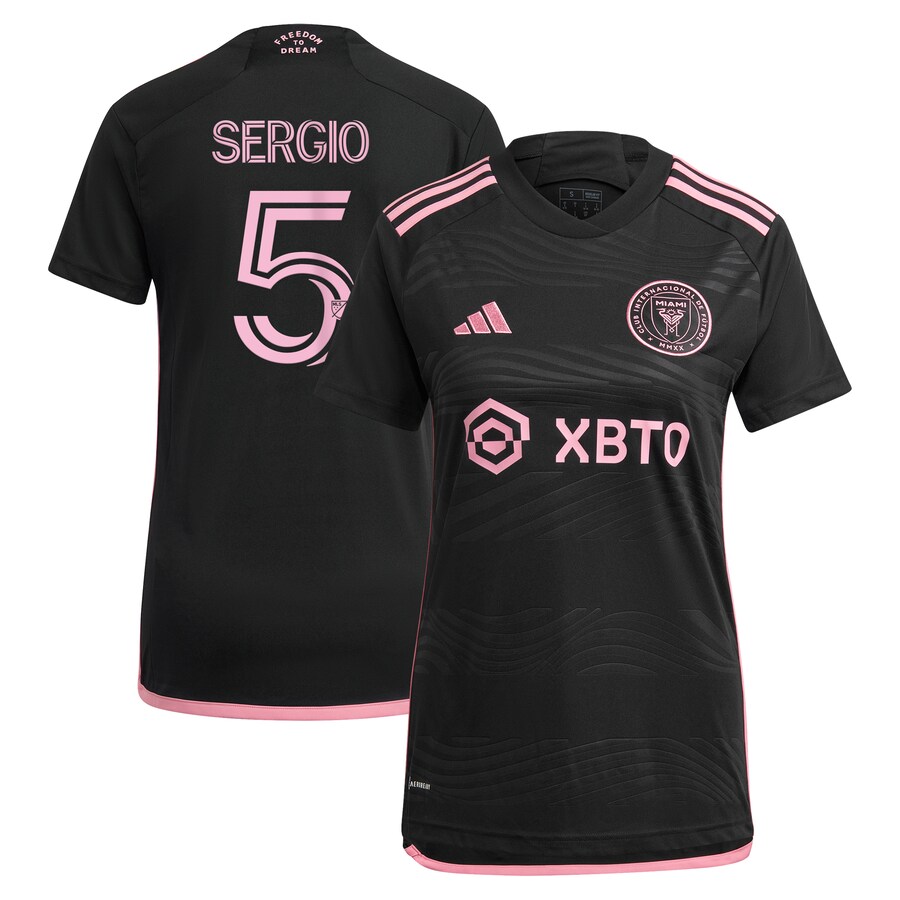 Women's Inter Miami CF Sergio Busquets adidas Black 2023 La Noche Replica Player Jersey - U-jersey