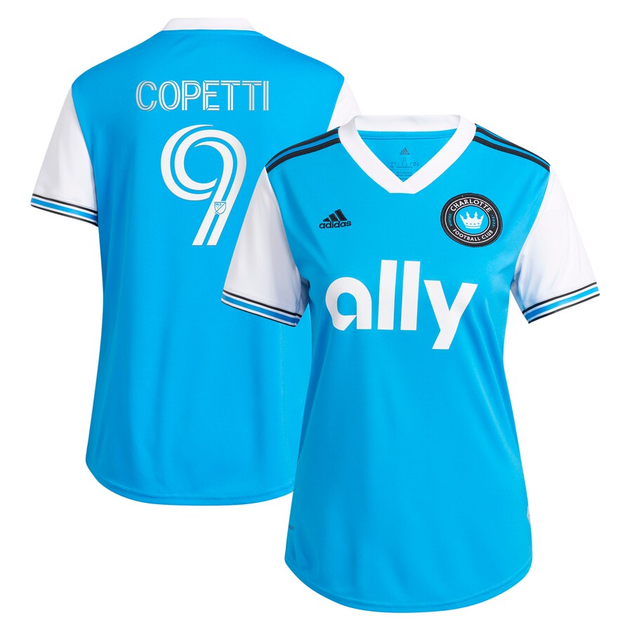Women's Charlotte FC Enzo Copetti adidas Blue 2023 Newly Minted Replica Player Jersey - U-jersey