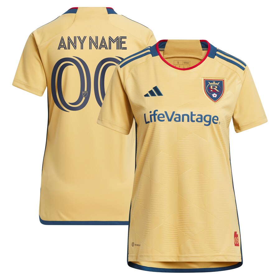 Women's Real Salt Lake adidas Gold 2023 The Beehive State Kit Replica Custom Jersey - U-jersey