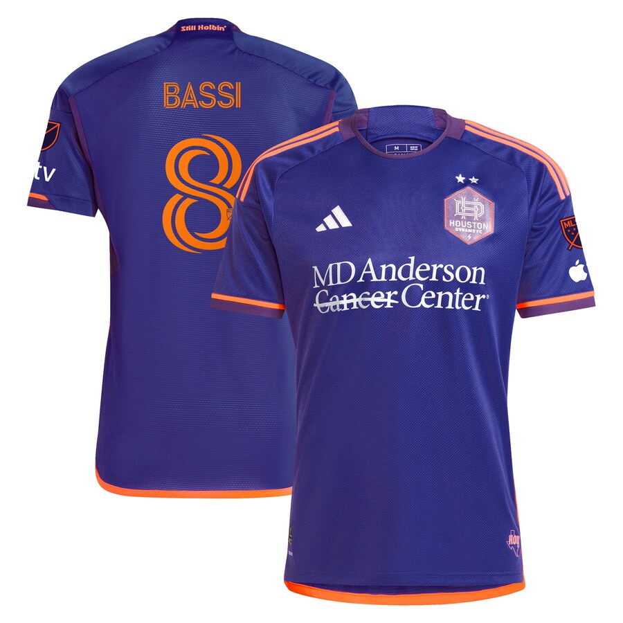 Men's Houston Dynamo FC Amine Bassi adidas Purple 2024 Still Holdin' Authentic Player Jersey - U-jersey