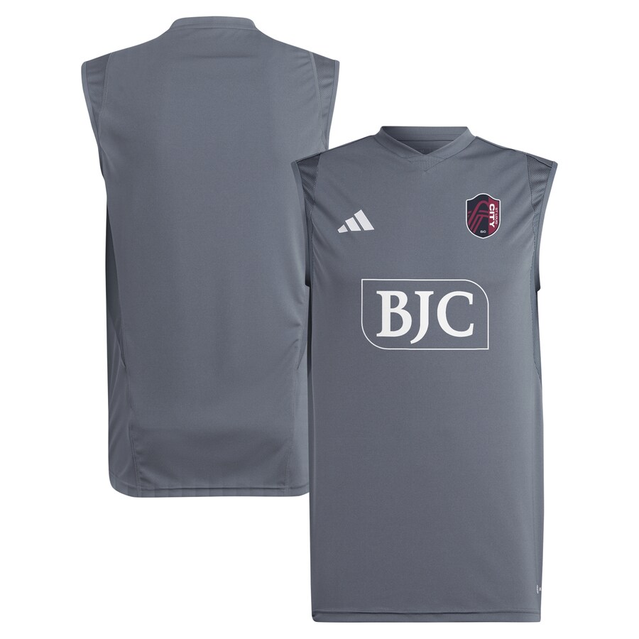 Men's St. Louis City SC adidas Gray 2024 Sleeveless Training Jersey - U-jersey
