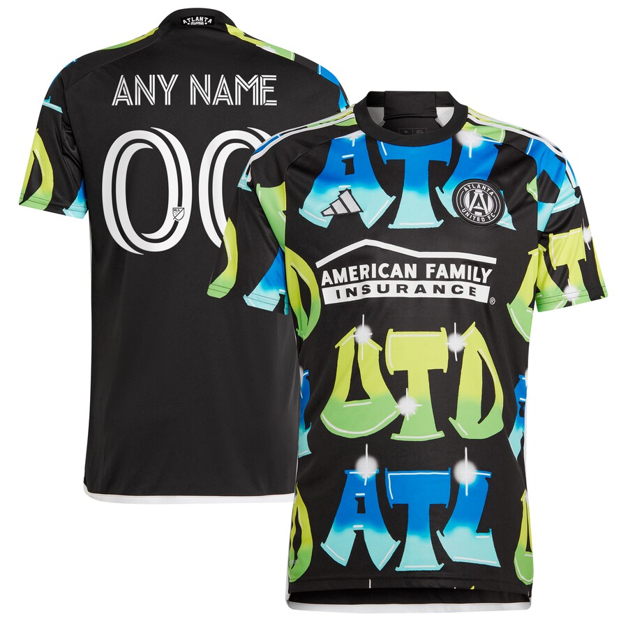 Men's Atlanta United FC  adidas Black 2023 The 404 Replica Custom Jersey - U-jersey