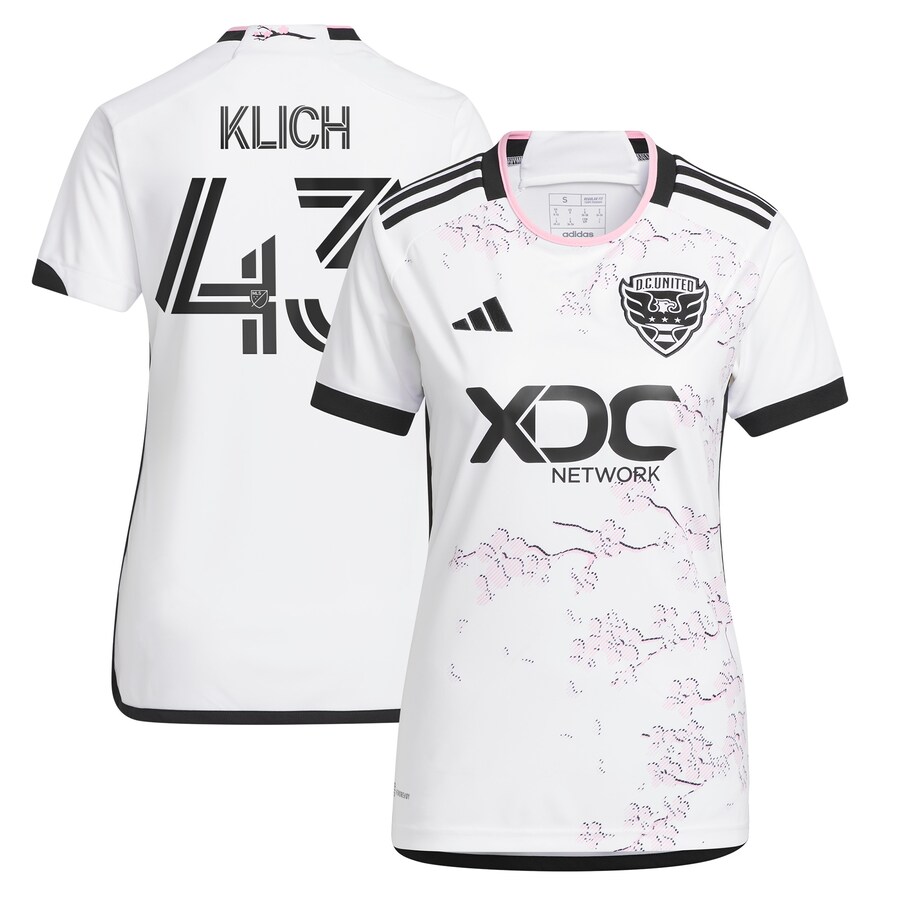 Women's D.C. United Mateusz Klich adidas White 2023 The Cherry Blossom Kit Replica Player Jersey - U-jersey