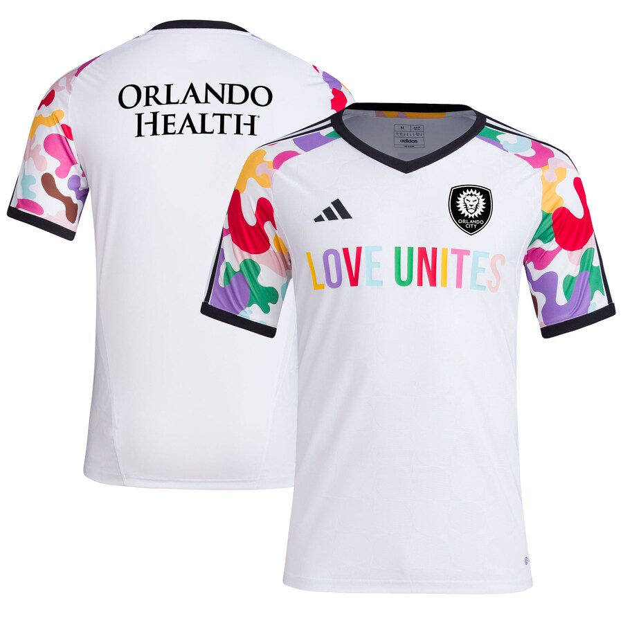 Men's Orlando City SC  adidas White 2023 Pride Pre-Match Top - U-jersey