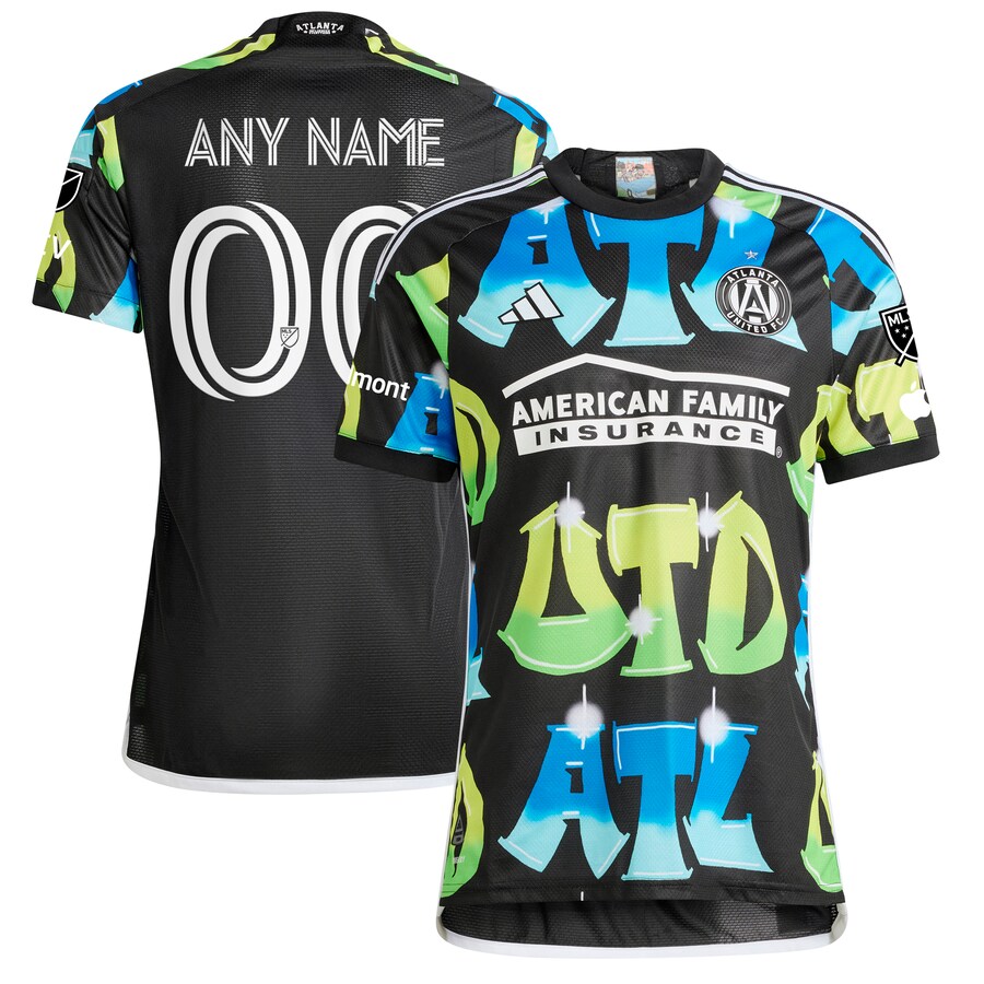 Men's Atlanta United FC  adidas Black 2023 The 404 Authentic Custom Jersey - U-jersey