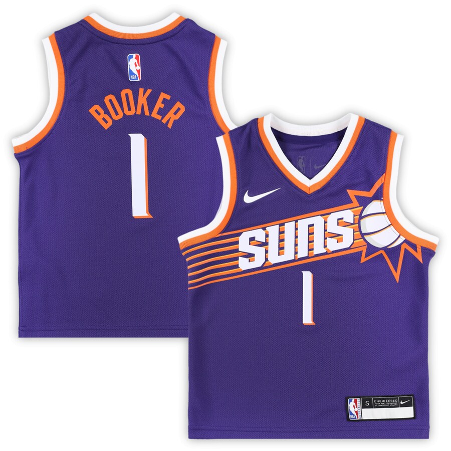 Preschool Phoenix Suns Devin Booker Nike Purple Swingman Player Jersey - Icon Edition - U-jersey