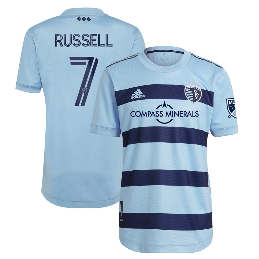 Men's Sporting Kansas City Johnny Russell adidas Light Blue 2021 Primary Team Authentic Player Jersey - U-jersey