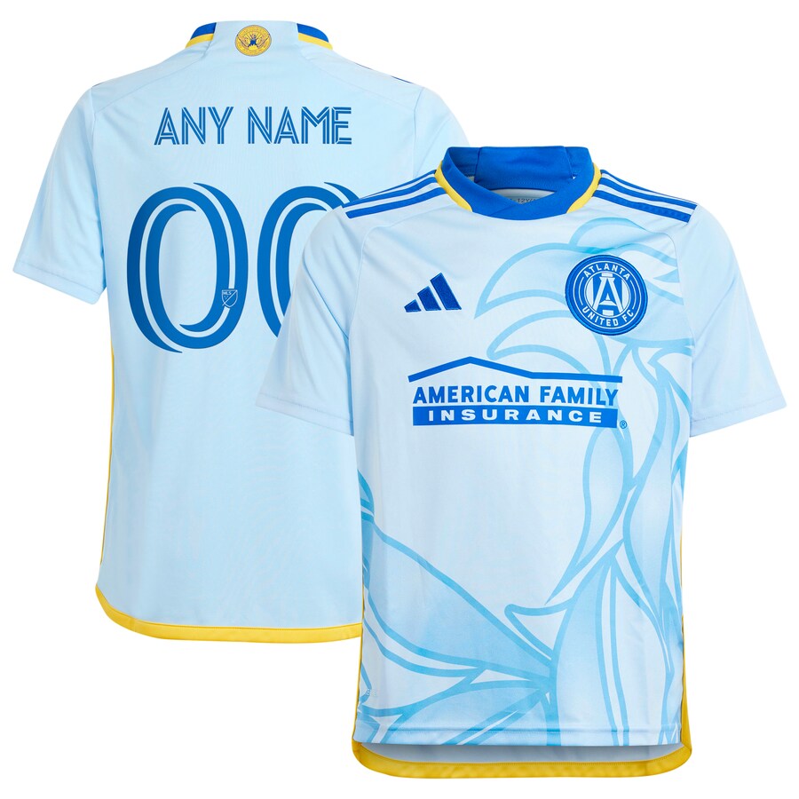 Youth Atlanta United FC  adidas Light Blue 2024 The Resurgens Kit Replica Custom Jersey - U-jersey