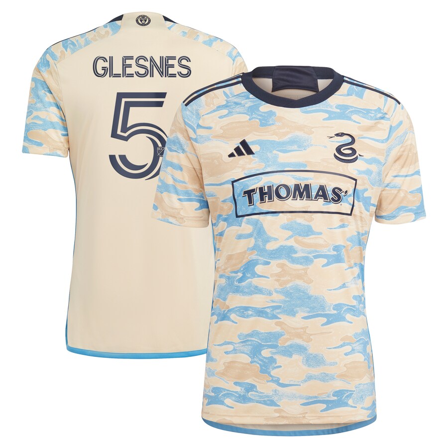 Men's Philadelphia Union Jakob Glesnes adidas Tan 2023 For Philly Replica Jersey - U-jersey