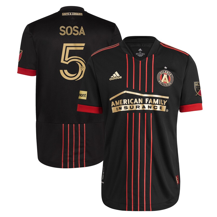 Men's Atlanta United FC Santiago Sosa adidas Black 2021 The BLVCK Kit Authentic Player Jersey - U-jersey