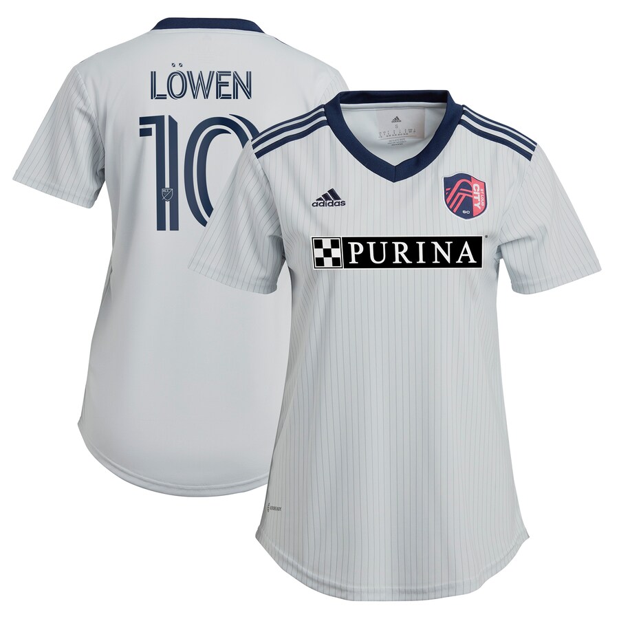 Women's St. Louis City SC Eduard Löwen adidas Gray 2023 The Spirit Kit Replica Jersey - U-jersey
