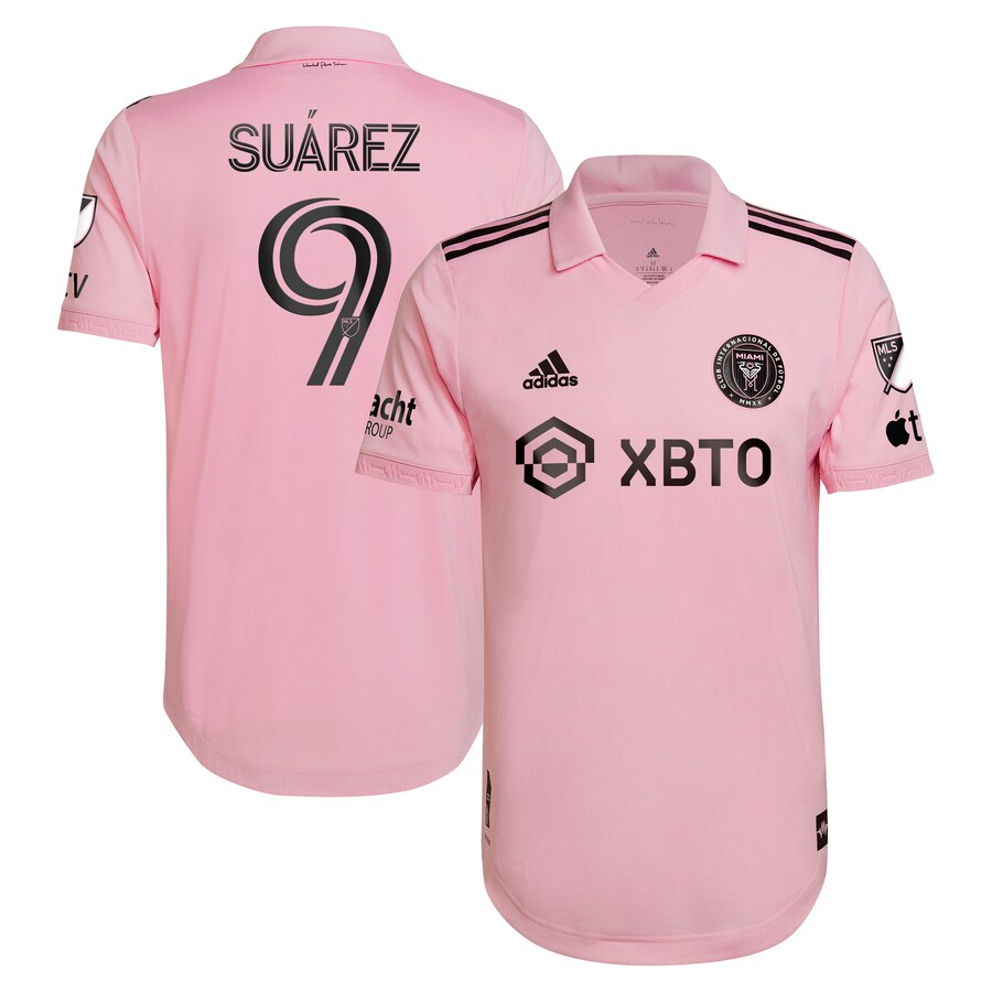Men's Inter Miami CF Luis Suárez adidas Pink 2023 The Heart Beat Kit Authentic Player Jersey - U-jersey