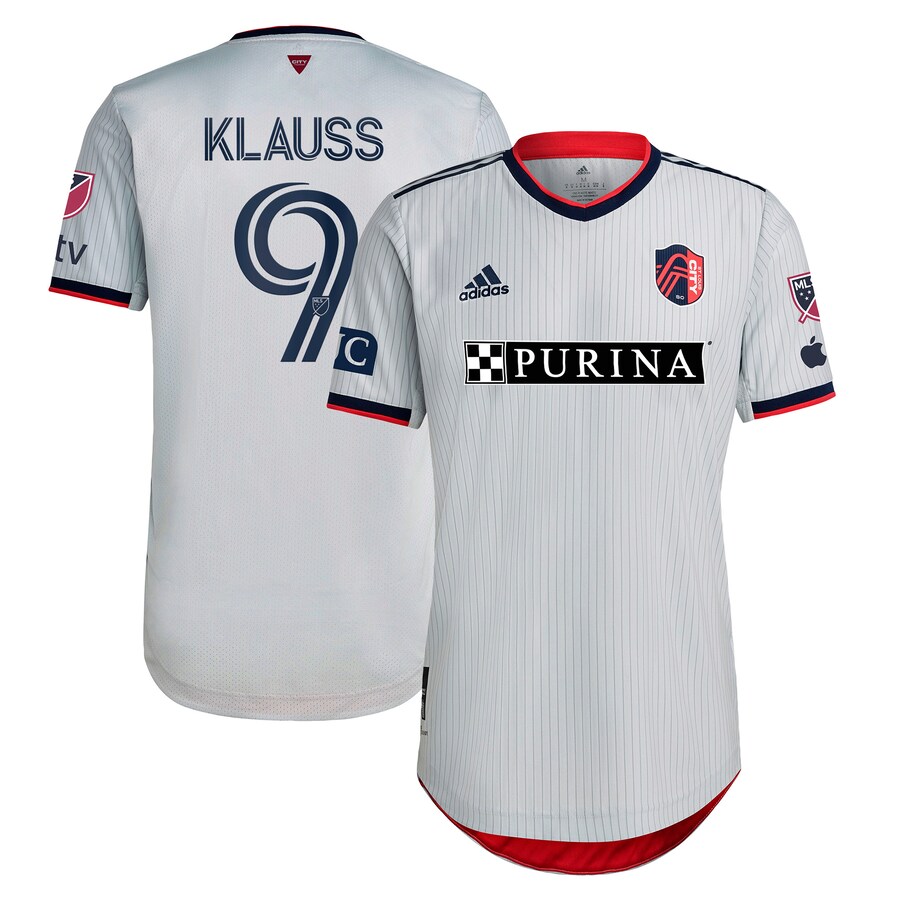 Men's St. Louis City SC João Klauss adidas Gray 2023 The Spirit Kit Authentic Jersey - U-jersey