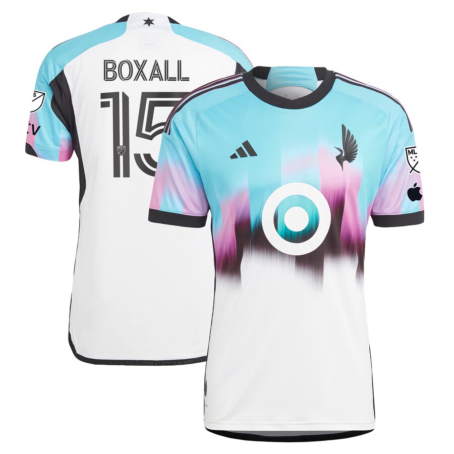 Men's Minnesota United FC Michael Boxall adidas White 2023 The Northern Lights Kit Authentic Jersey - U-jersey