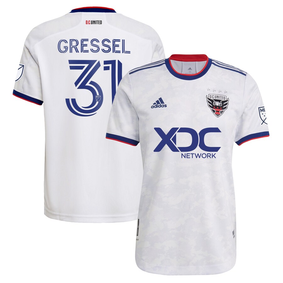 Men's D.C. United Julian Gressel adidas White 2022 The Marble Authentic Player Jersey - U-jersey