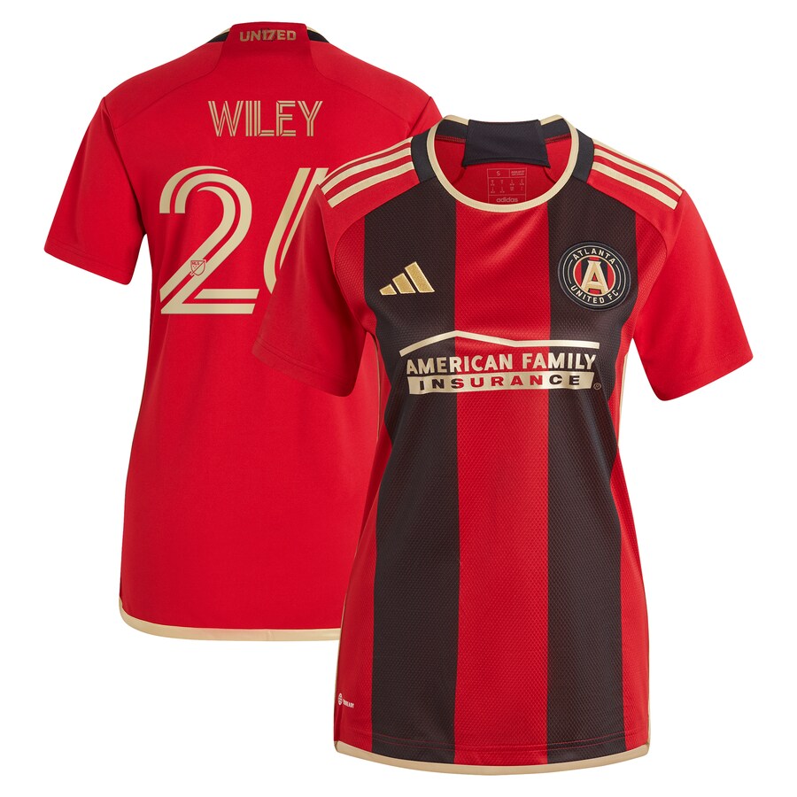 Women's Atlanta United FC Caleb Wiley adidas Black 2024 The17's Kit Replica Player Jersey - U-jersey