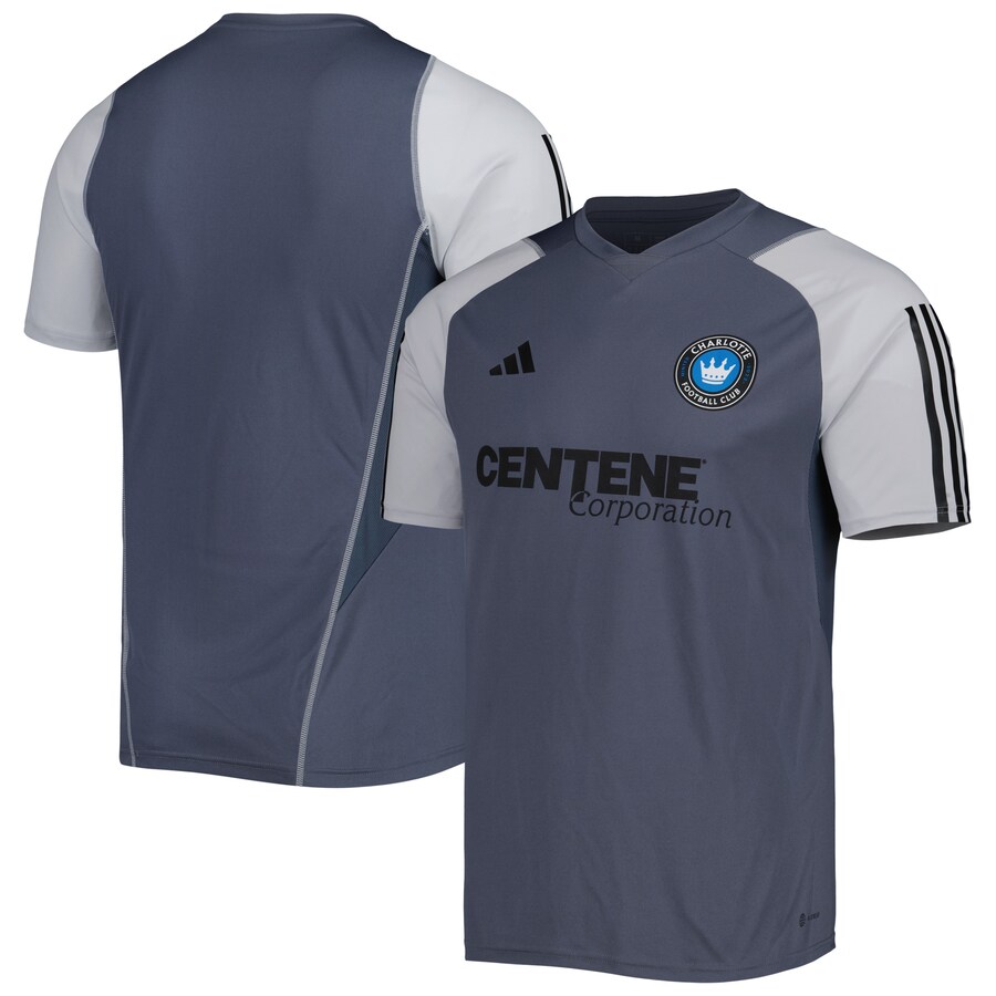 Men's Charlotte FC adidas Gray 2023 On-Field Training Jersey - U-jersey