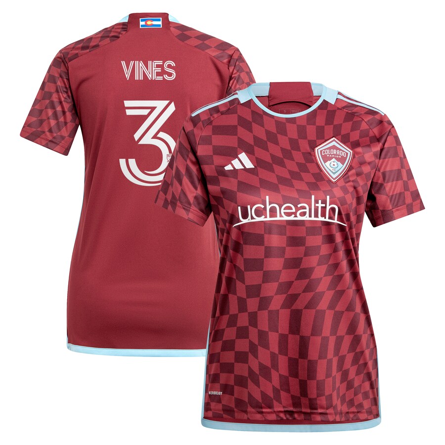 Women's Colorado Rapids Sam Vines adidas Burgundy 2024 One Flag Kit Replica Player Jersey - U-jersey