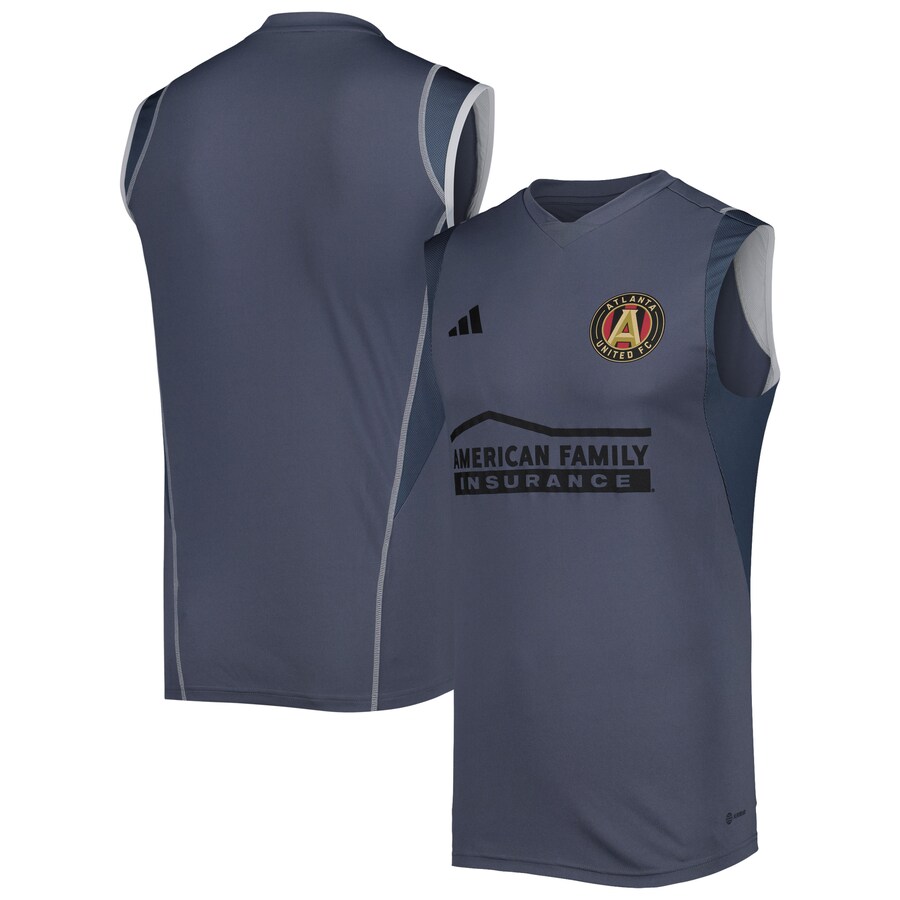 Men's Atlanta United FC adidas Gray 2023 On-Field Sleeveless Training Jersey - U-jersey