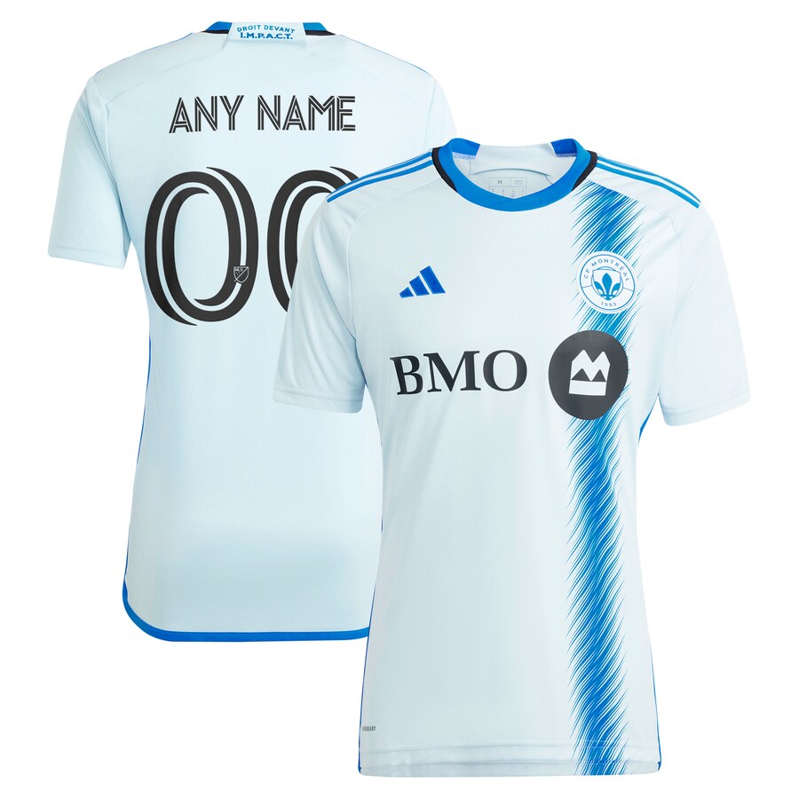 Men's CF Montreal  adidas Light Blue 2024 La Main Replica Custom Jersey - U-jersey