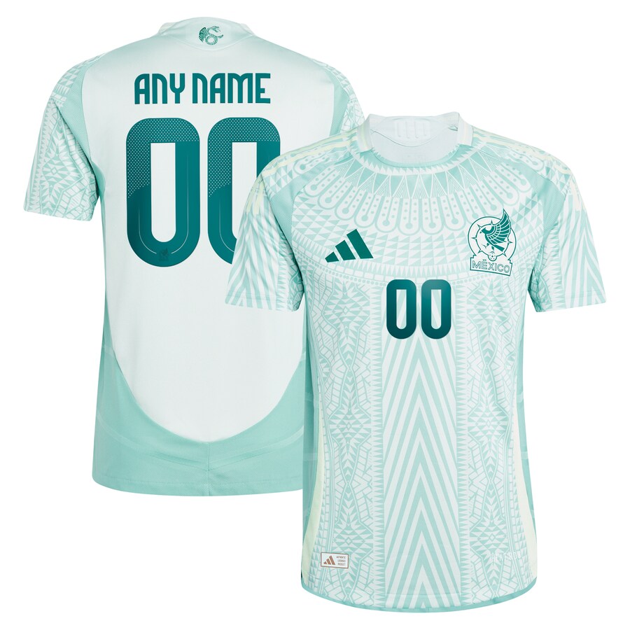 Men's Mexico National Team  adidas Green 2024 Away Authentic Custom Jersey - U-jersey