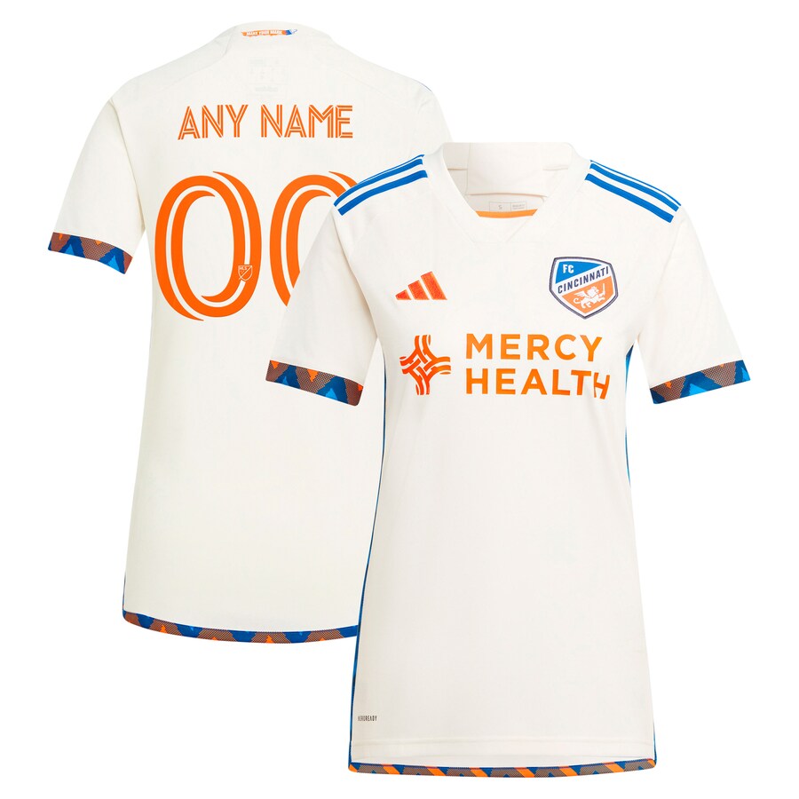 Women's FC Cincinnati  adidas White 2024 The Canvas Kit Replica Custom Jersey - U-jersey