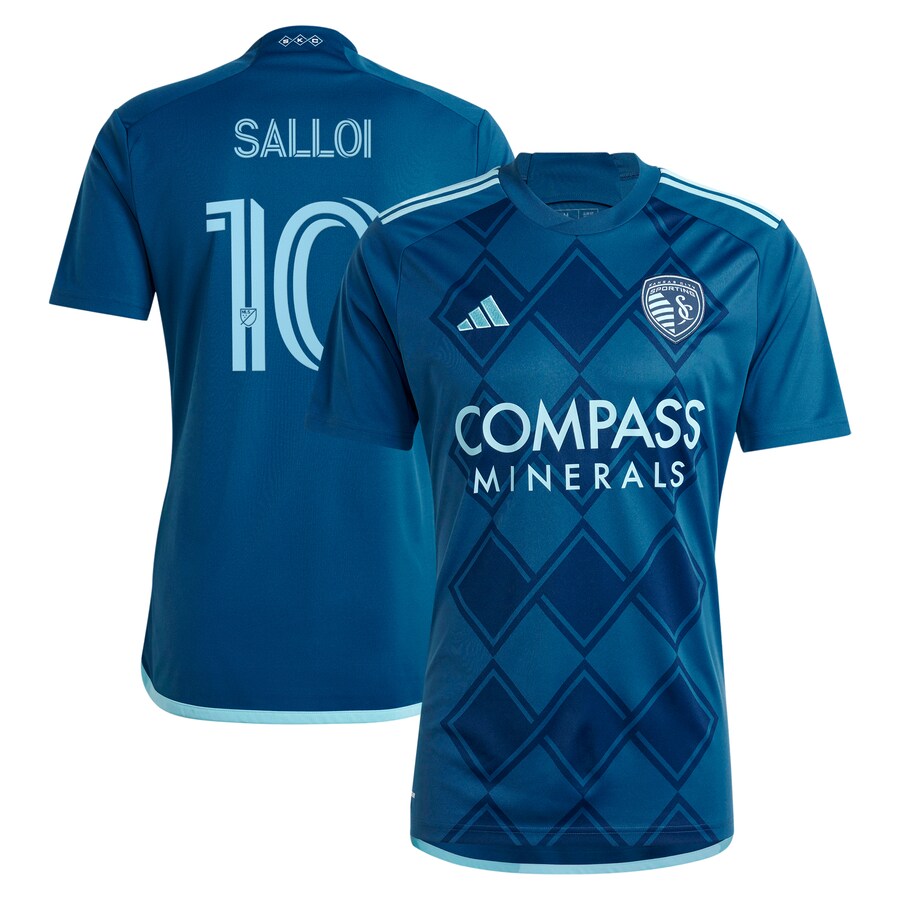 Men's Sporting Kansas City Daniel Salloi adidas Navy 2024 Diamonds Our Forever Replica Player Jersey - U-jersey