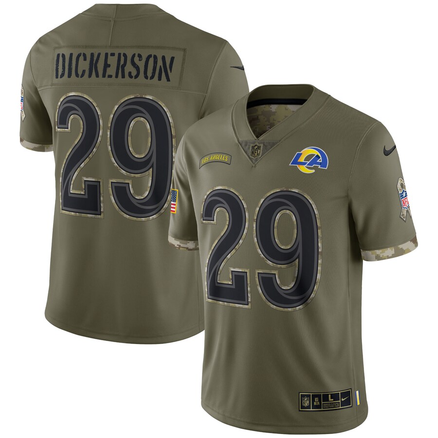 Men's Los Angeles Rams Eric Dickerson Nike Olive Salute To Service Retired Player Limited Jersey - U-jersey