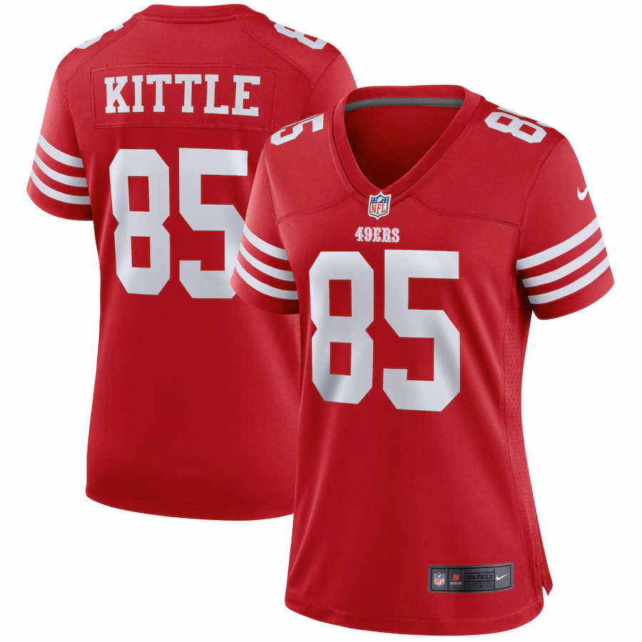 Women's San Francisco 49ers George Kittle Nike Scarlet Player Jersey - U-jersey