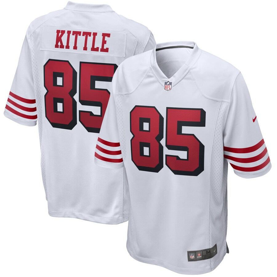 Men's San Francisco 49ers George Kittle Nike White Alternate Game Jersey - U-jersey