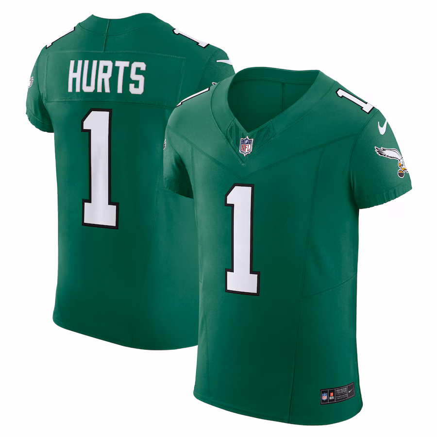 Men's Philadelphia Eagles Jalen Hurts Nike Kelly Green 2nd Alternate Vapor F.U.S.E. Elite Jersey - U-jersey