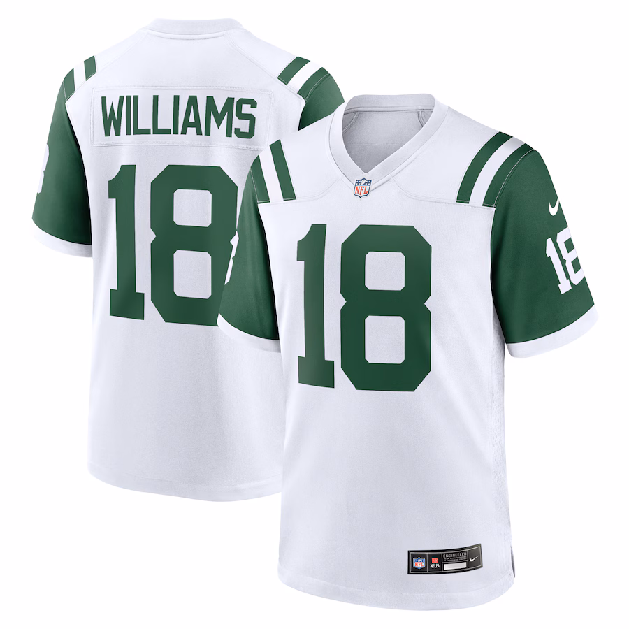 Men's New York Jets Mike Williams Nike White Classic Alternate Player Game Jersey - U-jersey