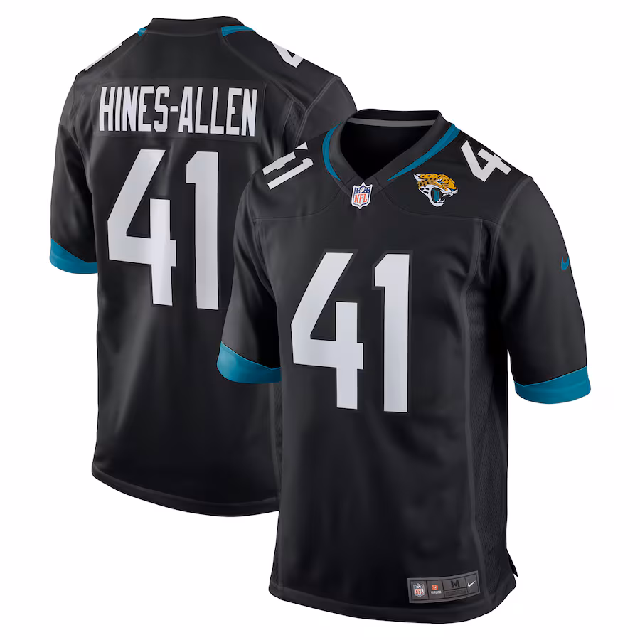 Men's Jacksonville Jaguars Josh Hines-Allen Nike Black Alternate Player Game Jersey - U-jersey
