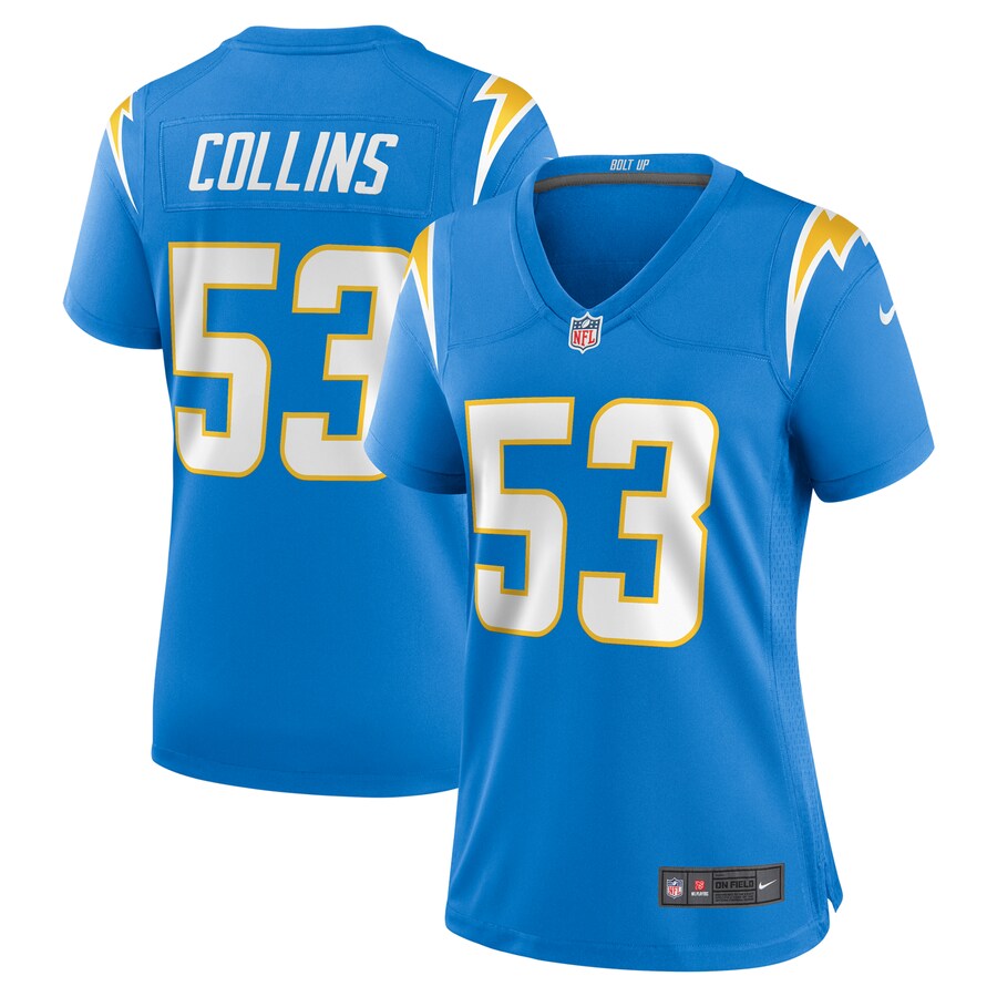 Women's Los Angeles Chargers Chris Collins Nike  Powder Blue Team Game Jersey - U-jersey