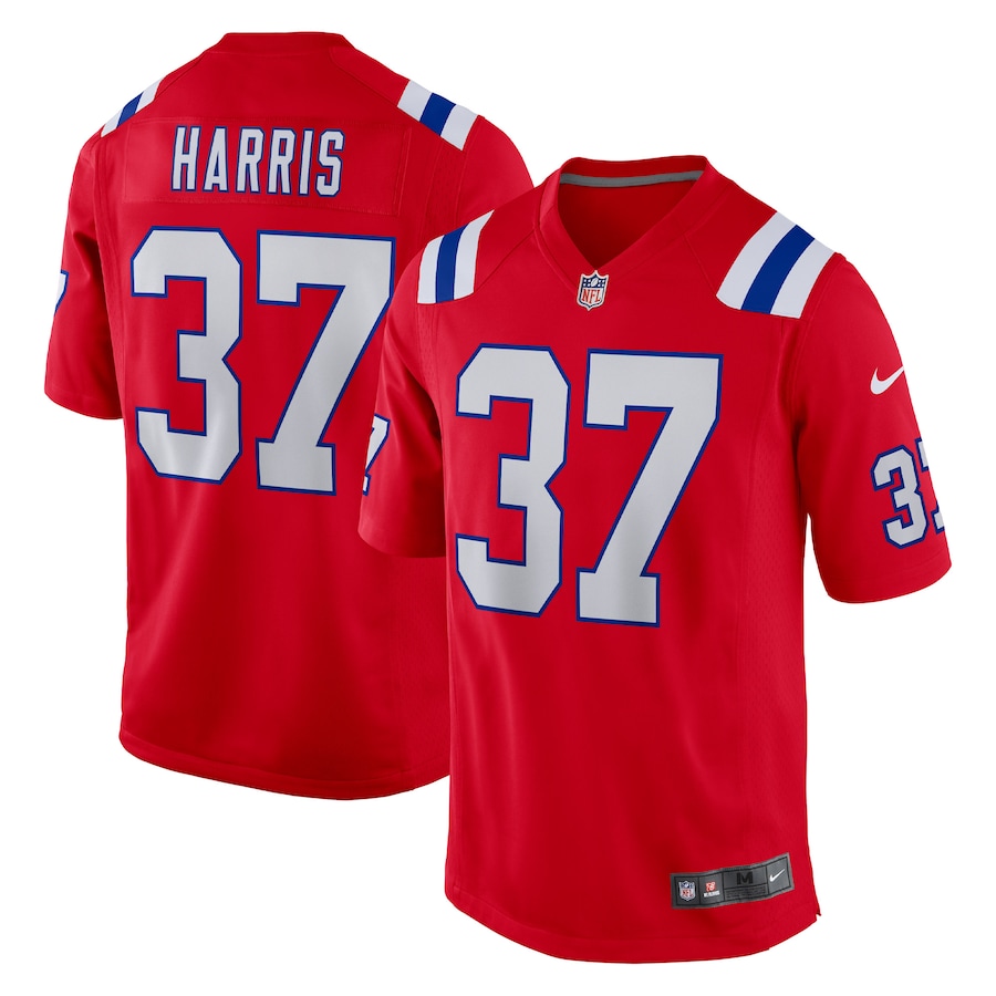 Men's New England Patriots Damien Harris Nike Red Alternate Game Jersey - U-jersey