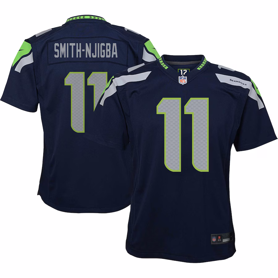 Youth Seattle Seahawks Jaxon Smith-Njigba Nike Navy Game Jersey - U-jersey
