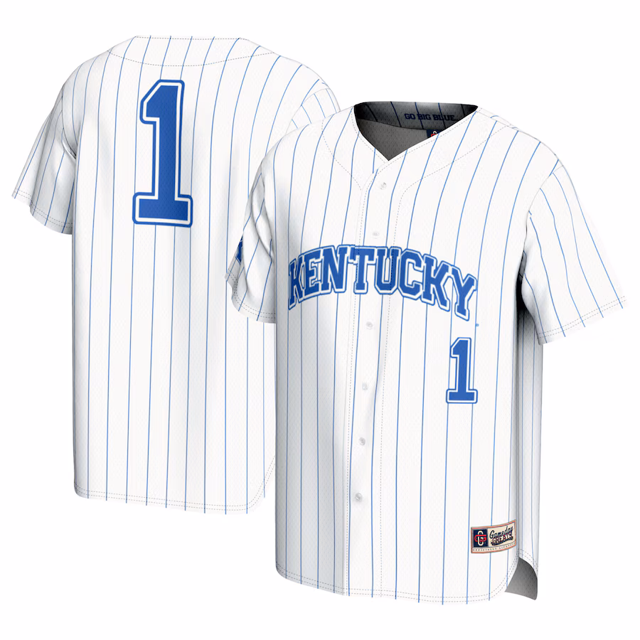 #1 Kentucky Wildcats GameDay Greats Youth Lightweight Baseball Jersey - White - U-jersey