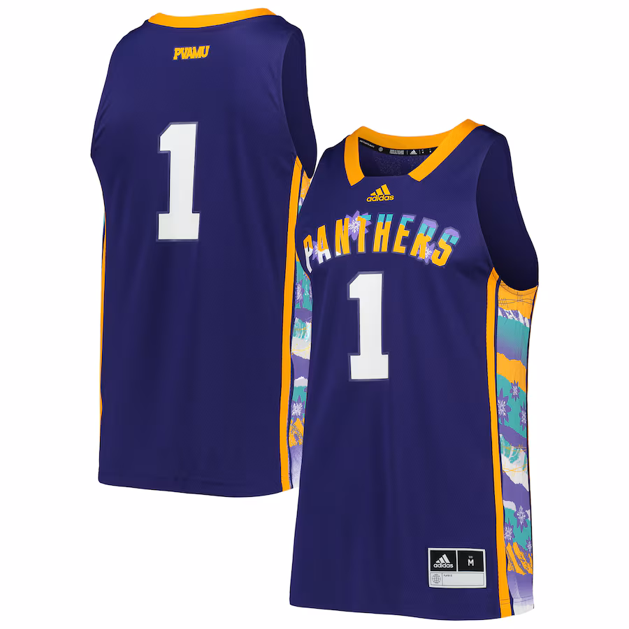 #1 Prairie View A&M Panthers adidas Honoring Black Excellence Replica Basketball Jersey - Purple - U-jersey